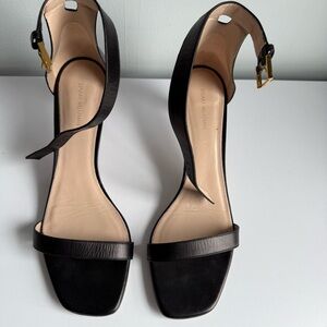 Stuart Weitzman ankle strap sandals-black